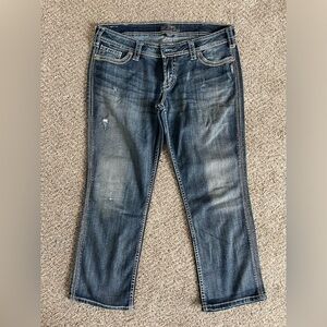 SILVER Twisted Capri Jeans